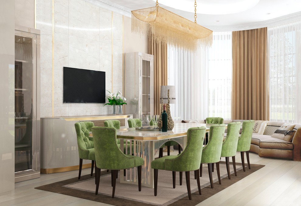 Роскошь в стилистическом разнообразии - столовая