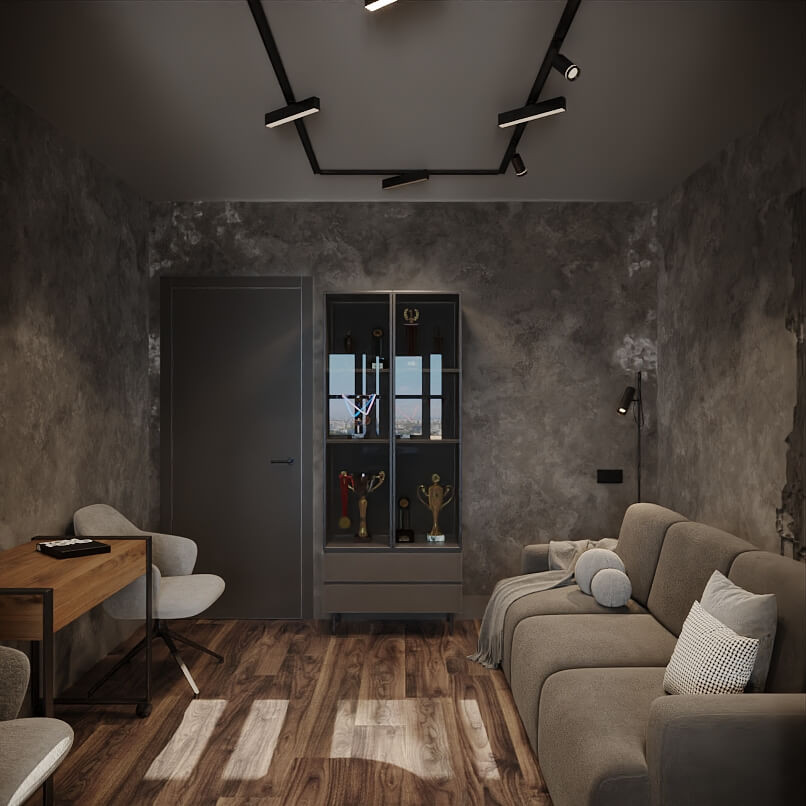 Квартира 80 кв.м. г. Калининград  25112024 Гостиная-Кабинет