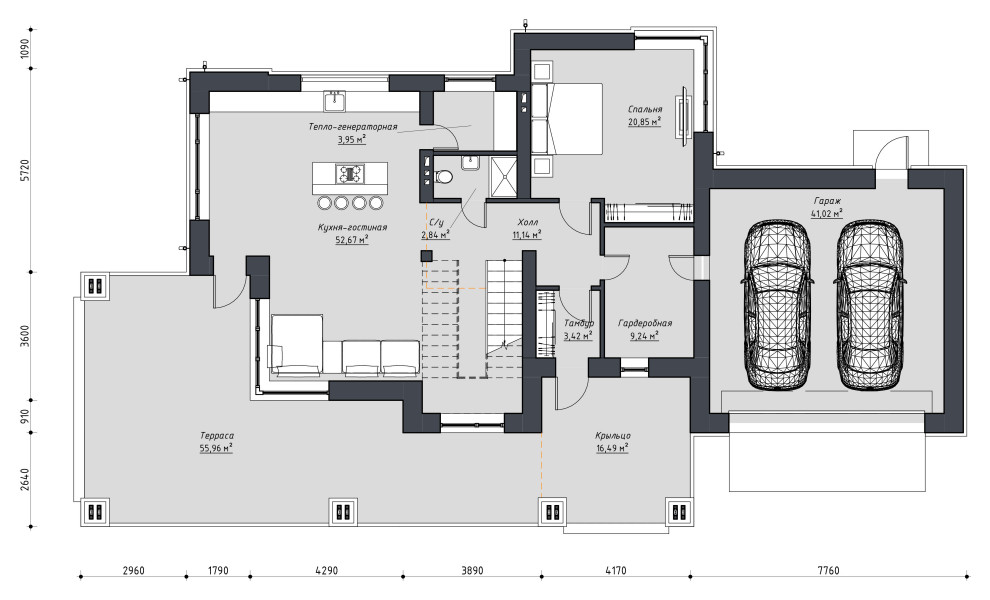 Проект частного дома в Новой Усмани