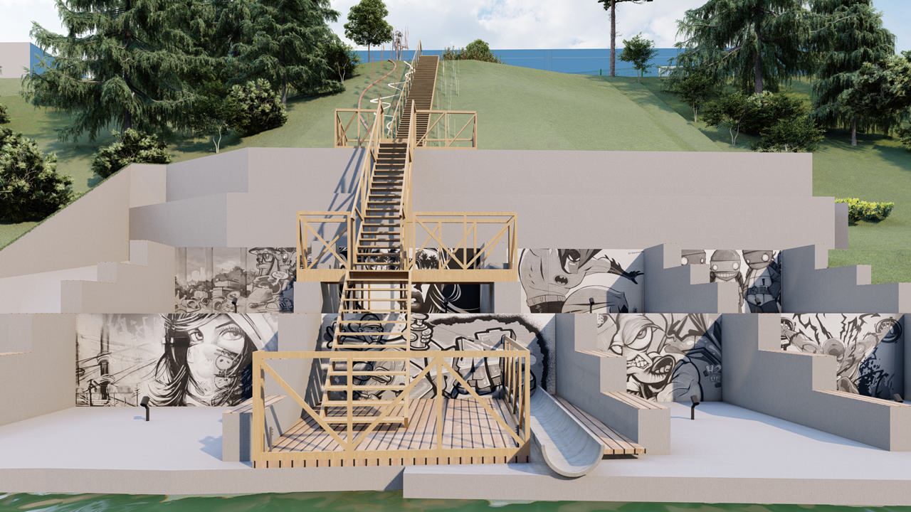 Обложка проекта: Спуск к воде возле реки