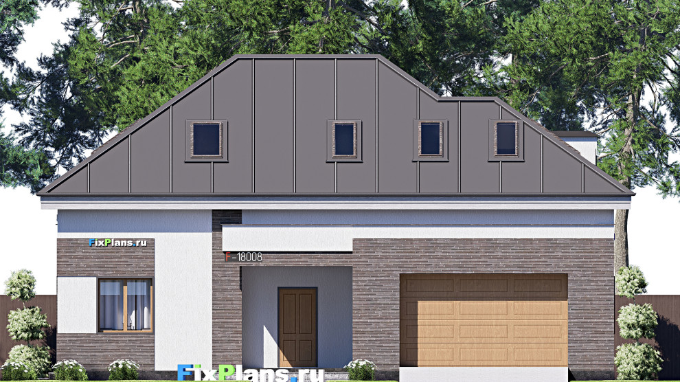 Проект дома с мансардой 15х23 м S308м2 F-18008