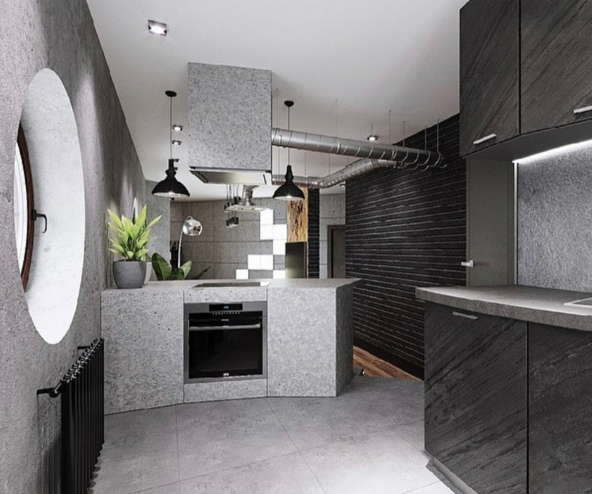 Обложка проекта: Роскошный проект кухни в стиле лофт