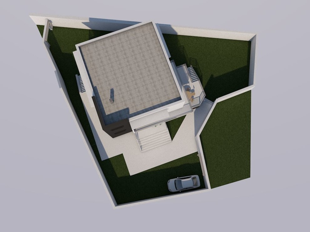 Двухэтажный дом в современном стиле