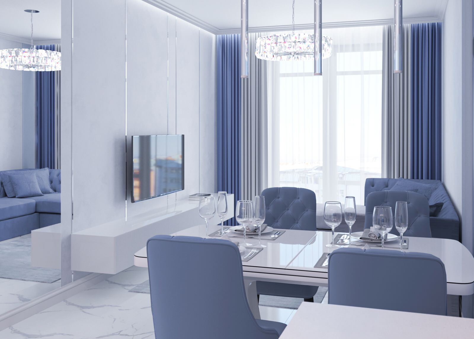 Дизайн-проект 4-х комнатной квартиры 92 м2  ЖК Новые Горизонты