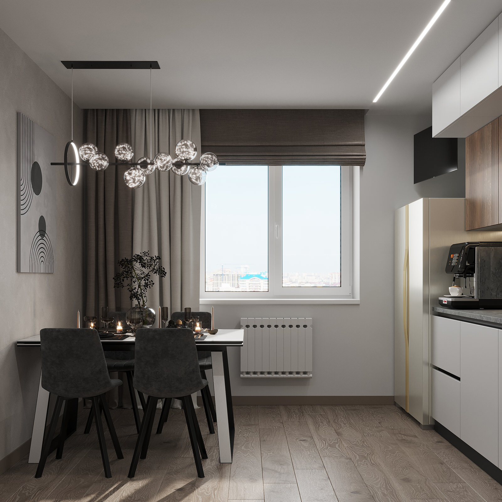 Трехкомнатная квартира с видом на лес