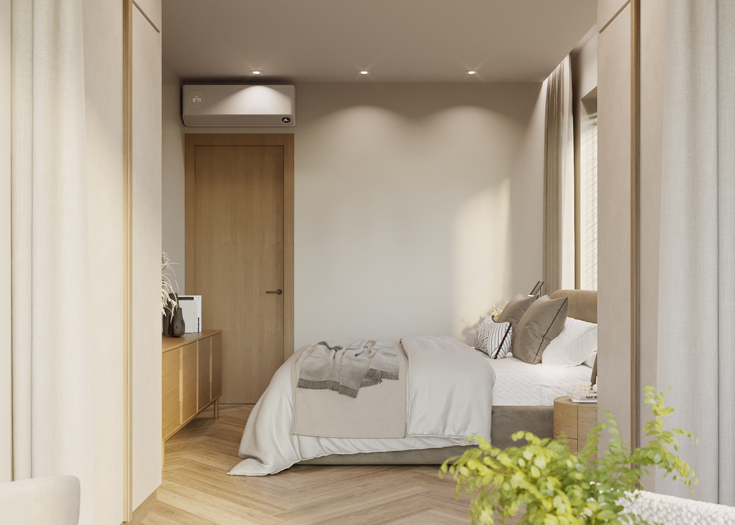 Soft-минимализм в монохромном интерьере трехкомнатной квартиры /ЖК "Балтийский"