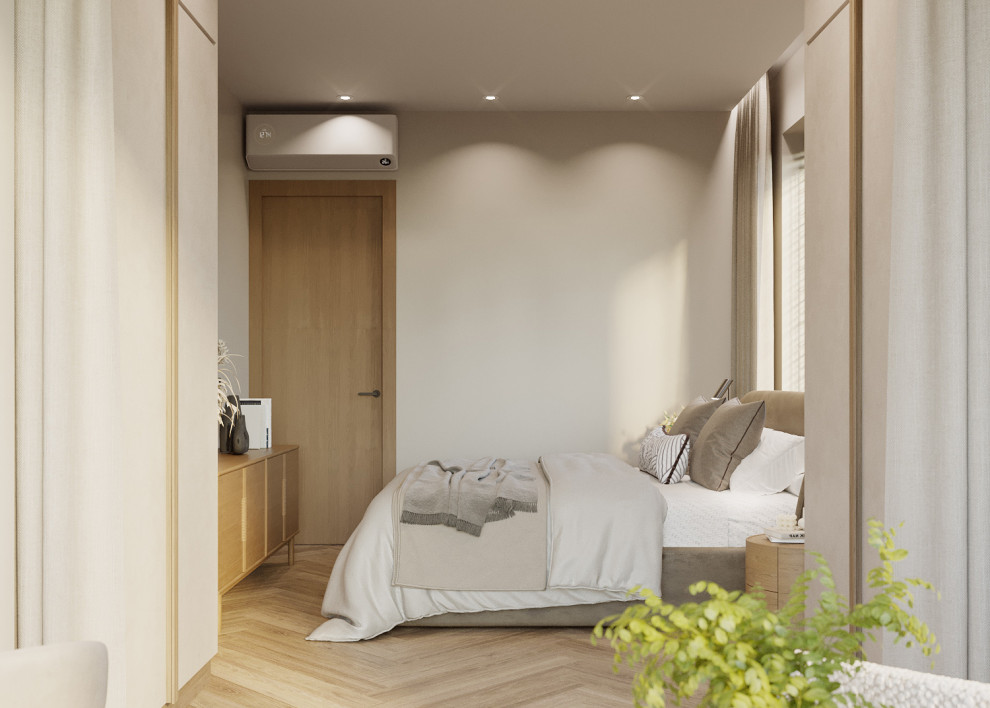 Soft-минимализм в монохромном интерьере трехкомнатной квартиры /ЖК "Балтийский"