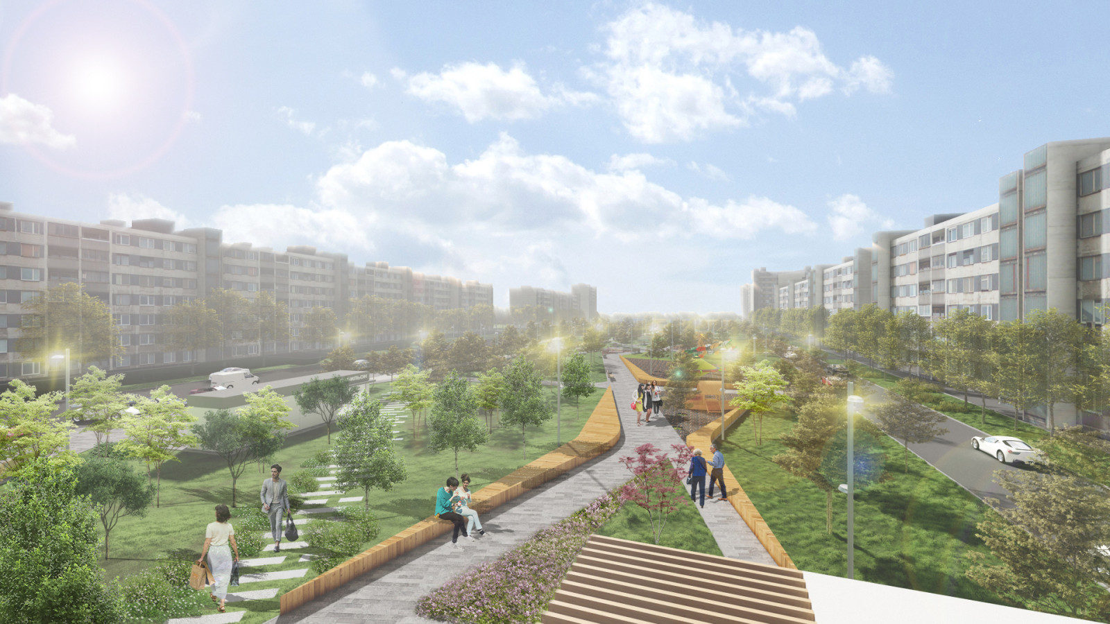 Благоустройство сквера в Краснооктябрьском районе г. Волгограда