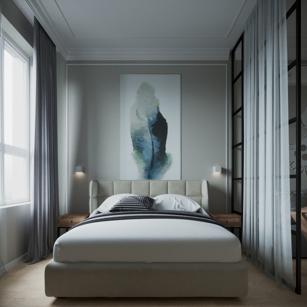 4-к квартира в Москве в пастельных тонах современной классики