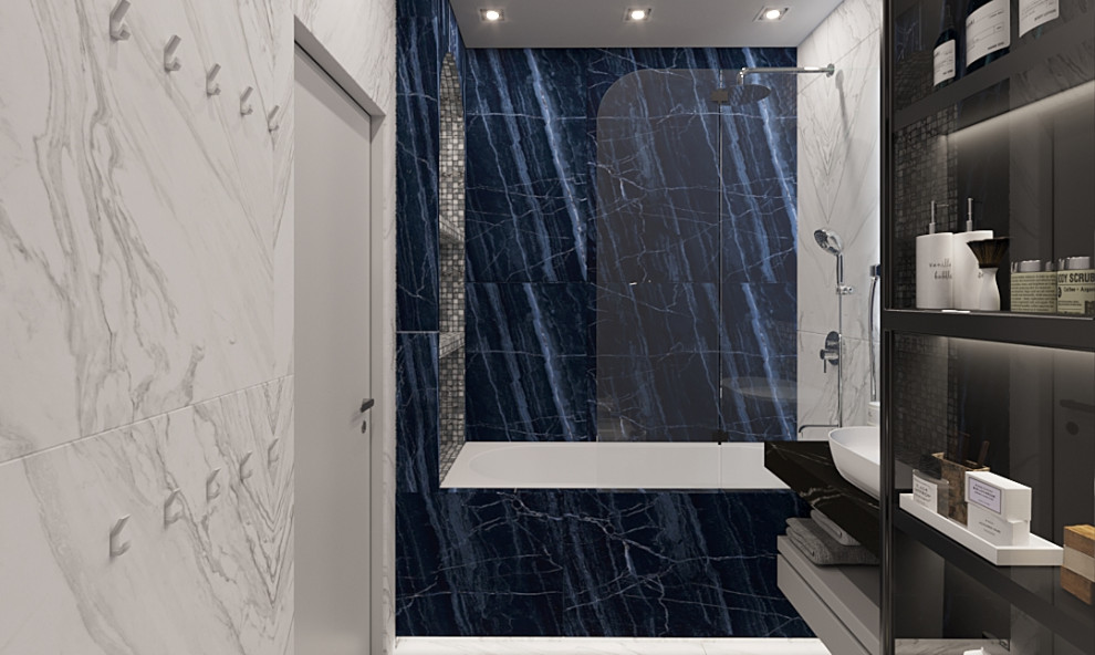 Интерьер Квартиры 84 м2 в Москве в современном минимализме.  Жк Настроение