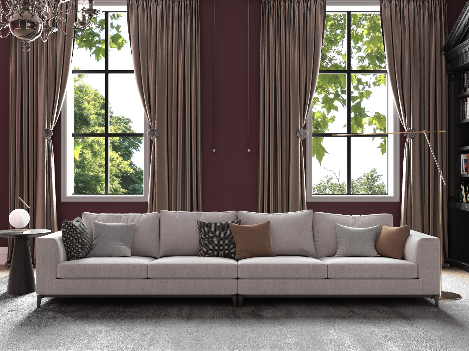 Гостиная с камином