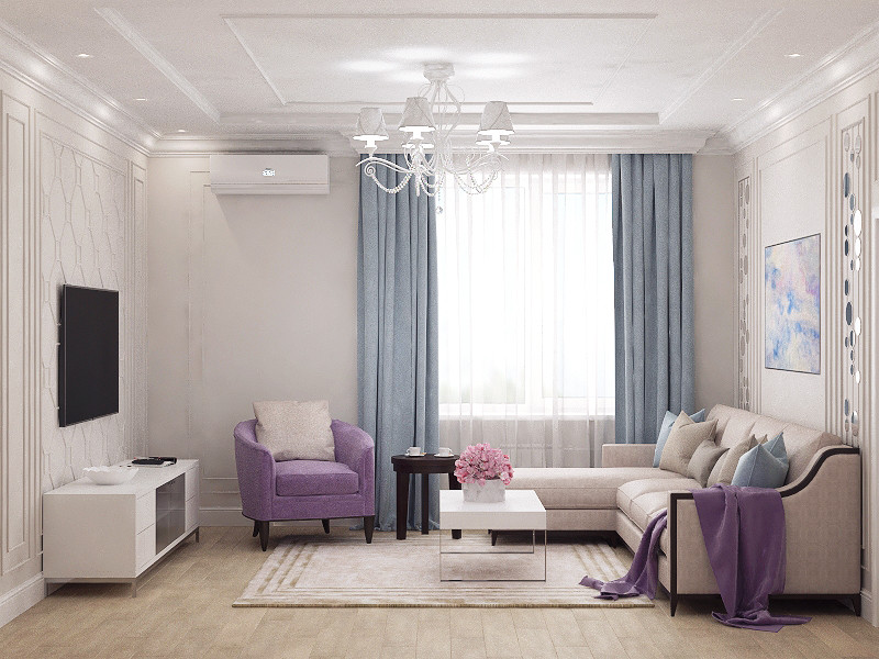 Обложка проекта: Гостиная в стиле Нео-Классика