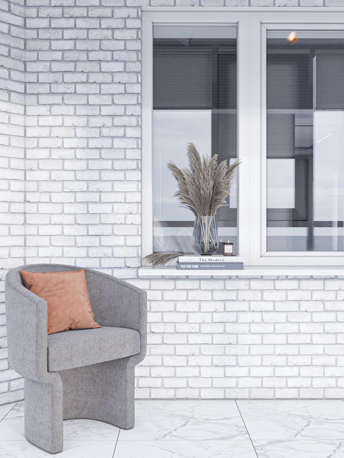 Дизайн  интерьера студии ЖК Аквамарин