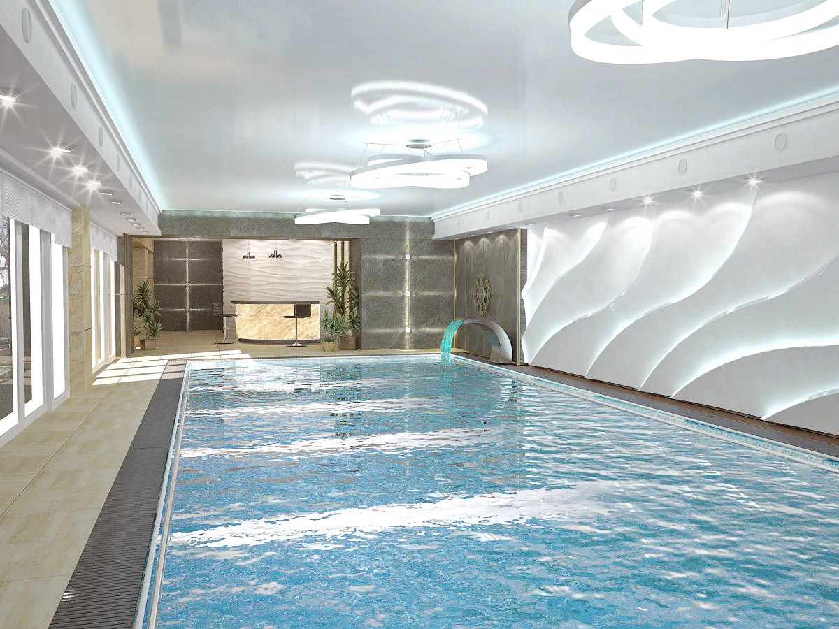 Интерьеры бассейнов в жилых домах