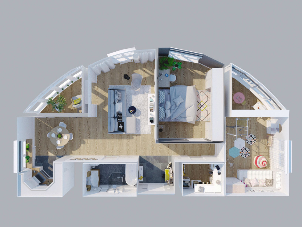 Квартира 90 кв.м в скандинавском стиле