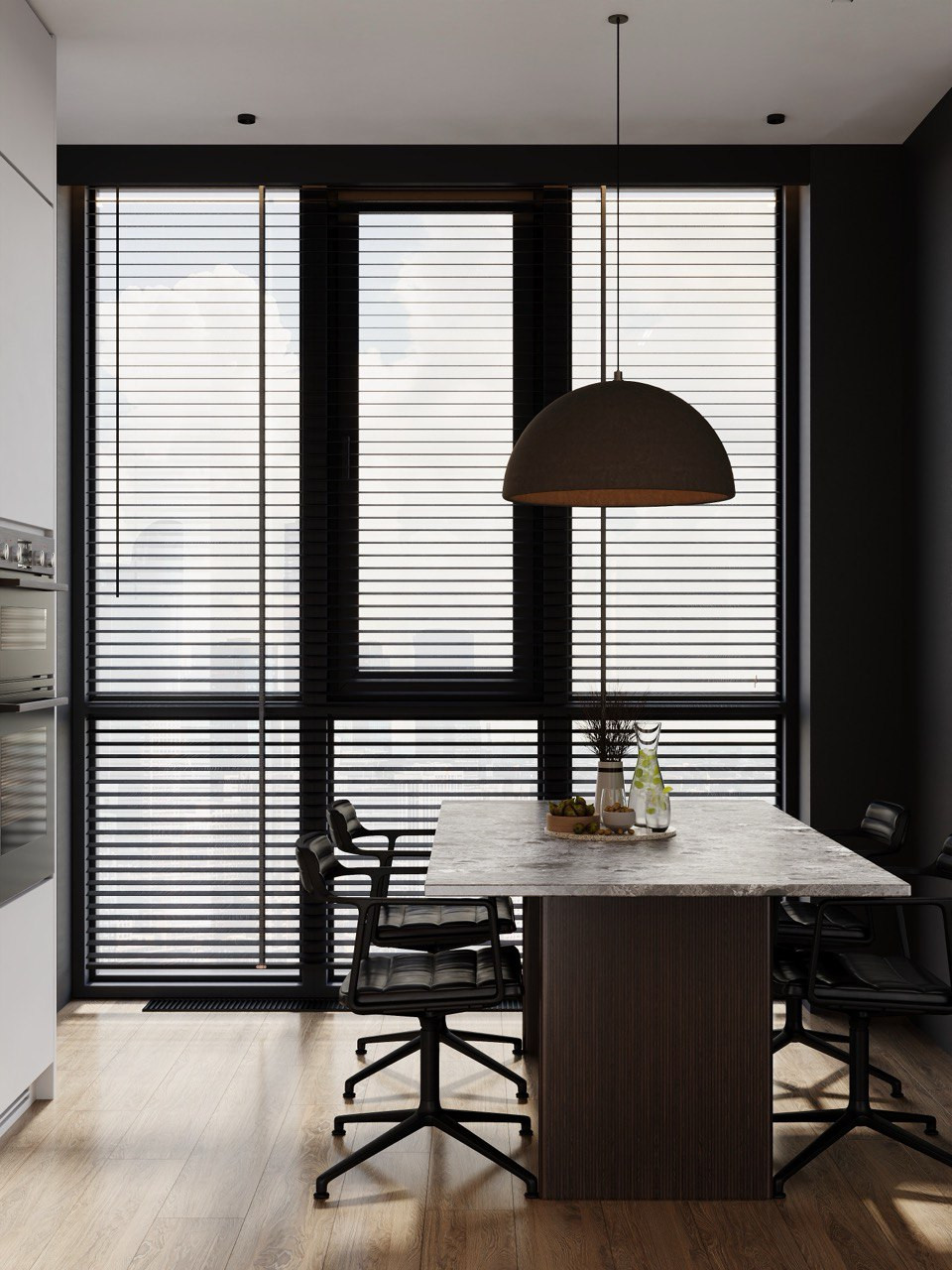 Обложка проекта: Визуализация зоны гостиная кухня в ЖК на Береговой в городе Москва