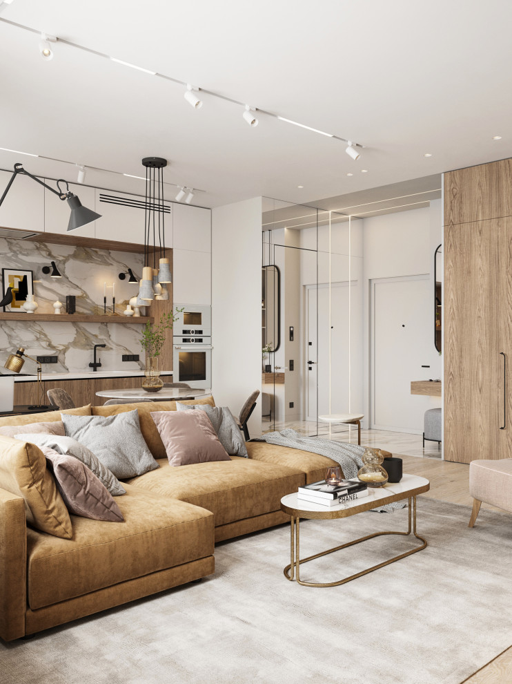 Дизайн интерьера двухкомнатной квартиры. ЖК Символ. Москва