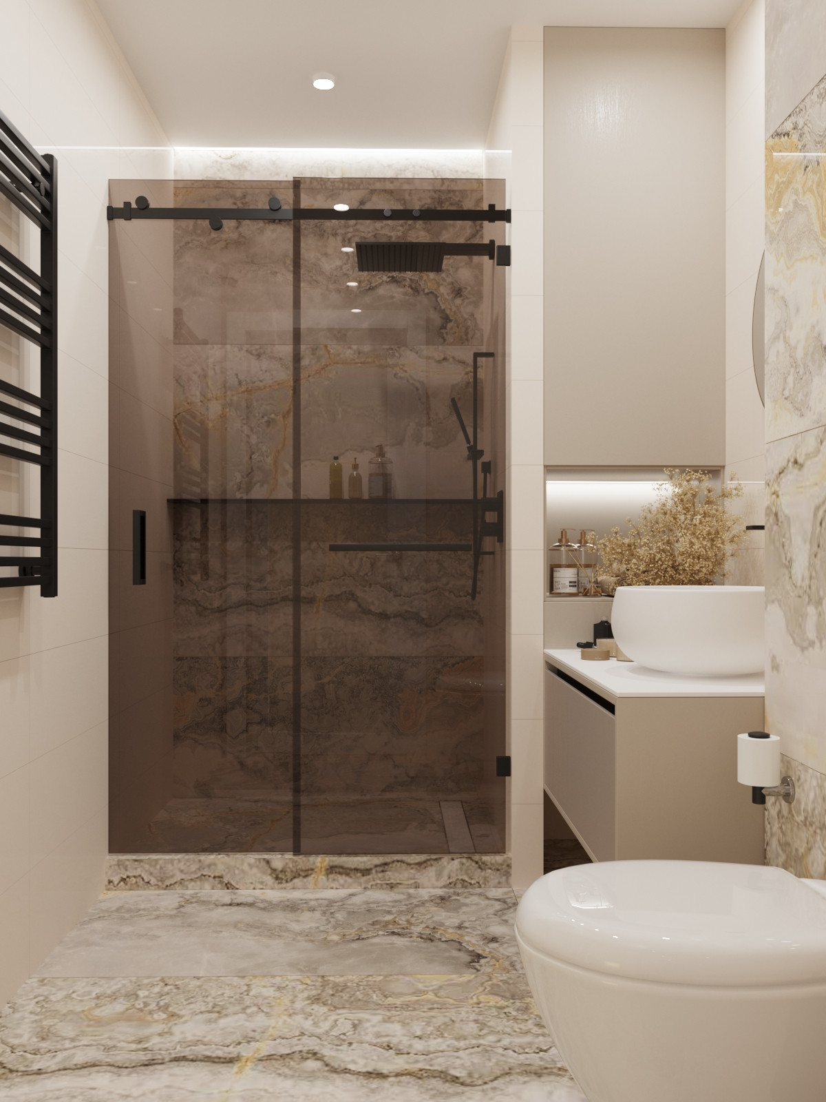 Контрастный дизайн в проекте квартиры в ЖК Культура