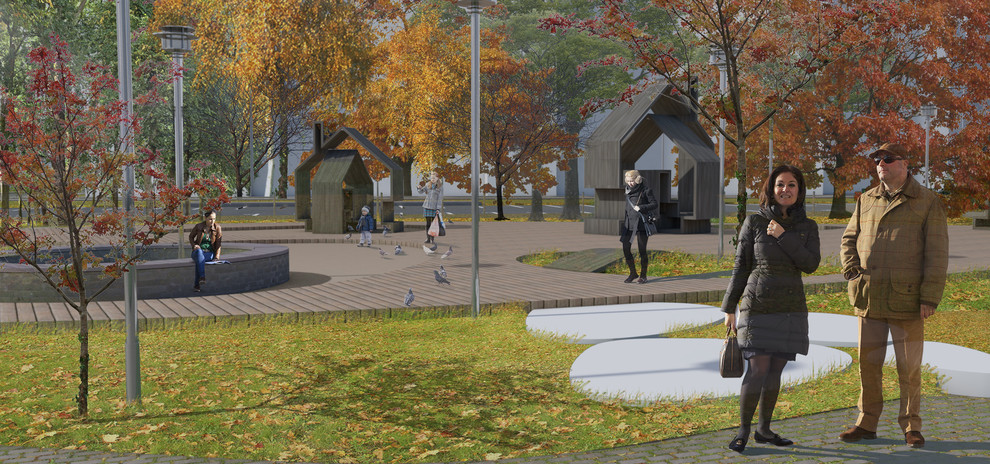 Концептуальное предложение благоустройства территории сквера Л.Ровнина