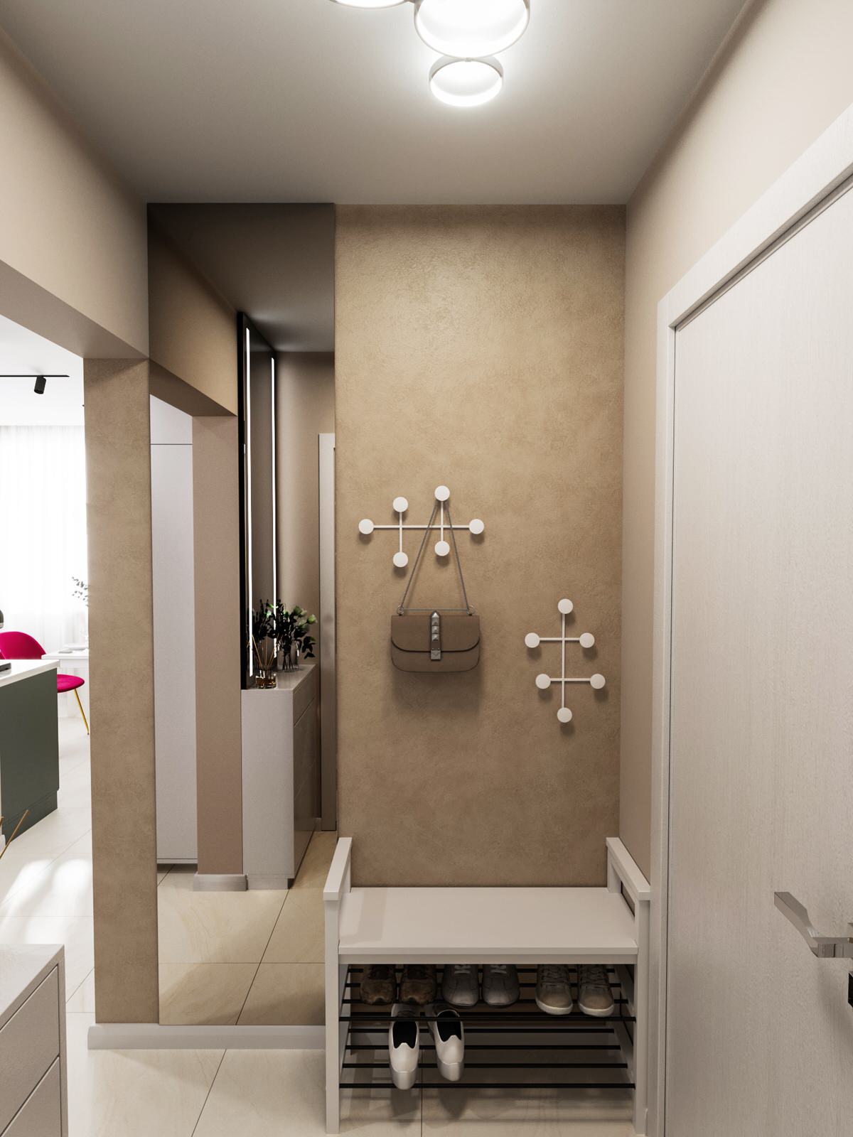 Проект однокомнатной квартиры 45,7 кв.м. в Москве