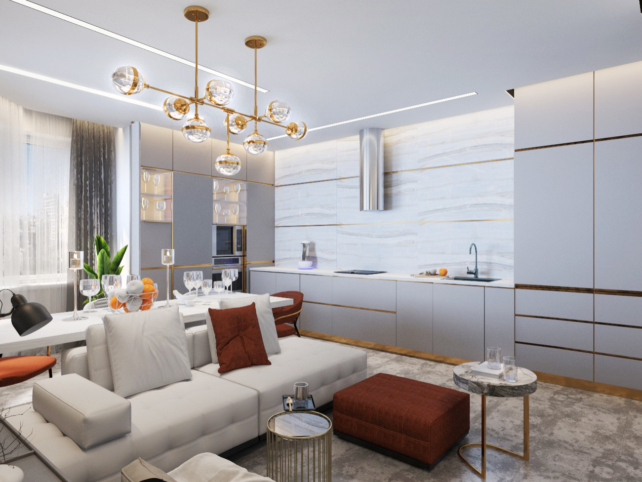 Современная квартира 90м.кв.