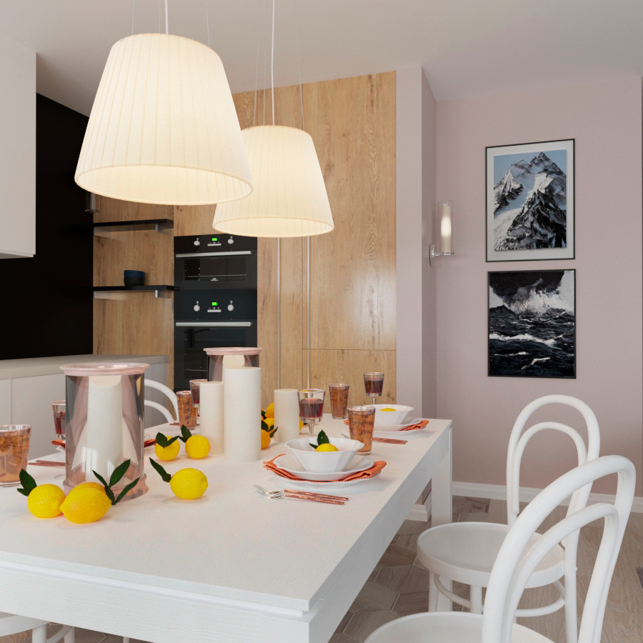 Дизайн интерьера трехкомнатной квартиры по ул. Восточной.