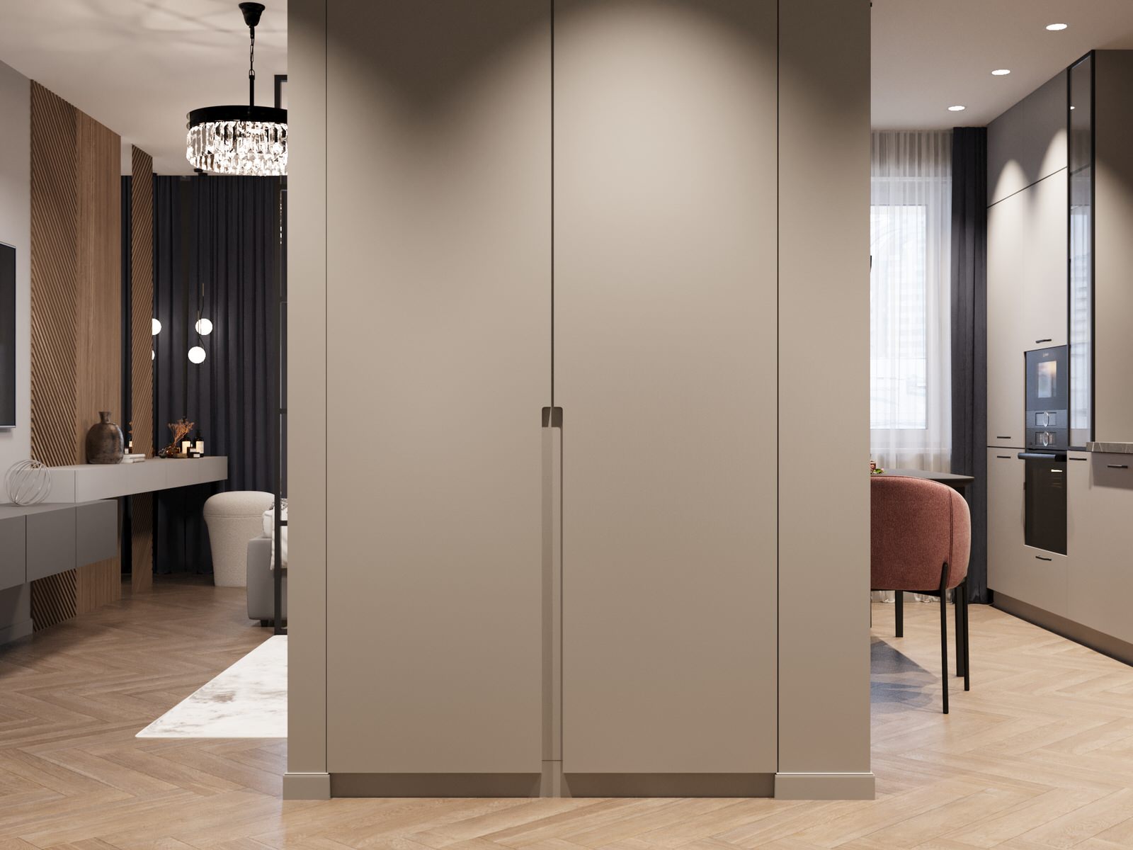 Прихожая. ЖК "Гринсайд". Квартира-студия 38 м²