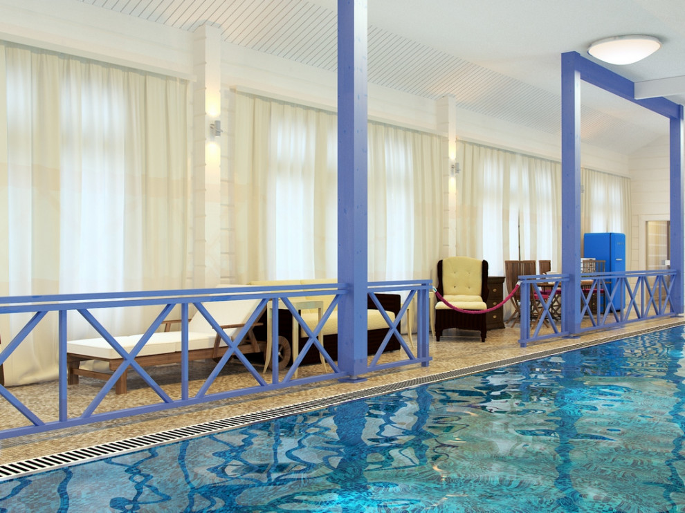 Бассейн при загородном доме в Николино