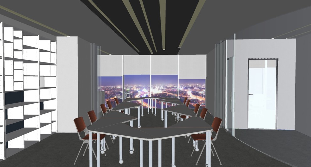 Концепция офиса для компании аэрокосмической отрасли в Москва-Сити