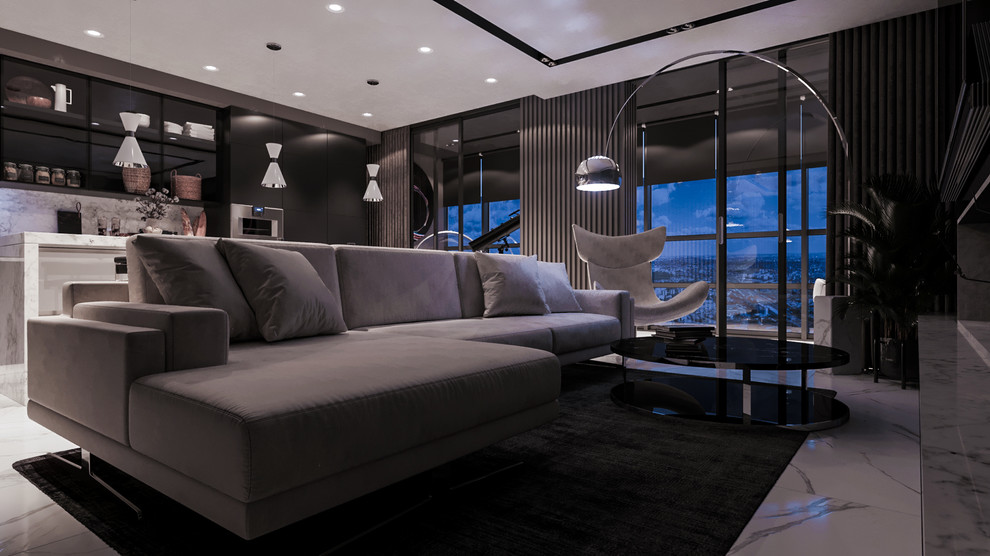 Room_002 ЖК "Скай Форт" - (кухня-гостиная)