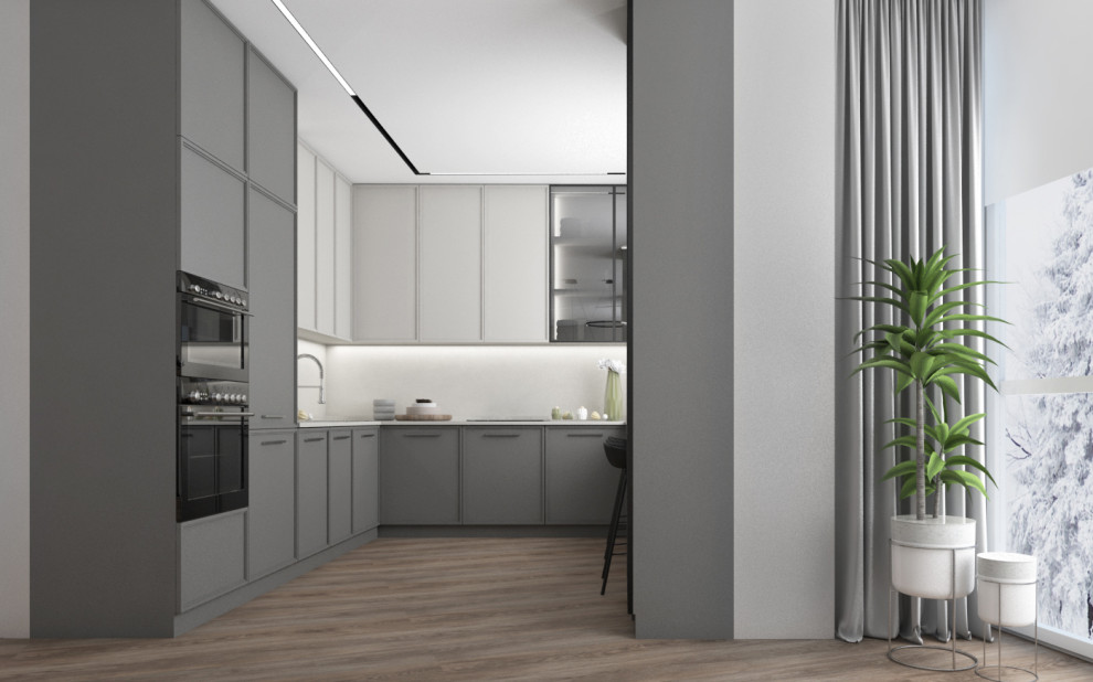 Оливковый в сером