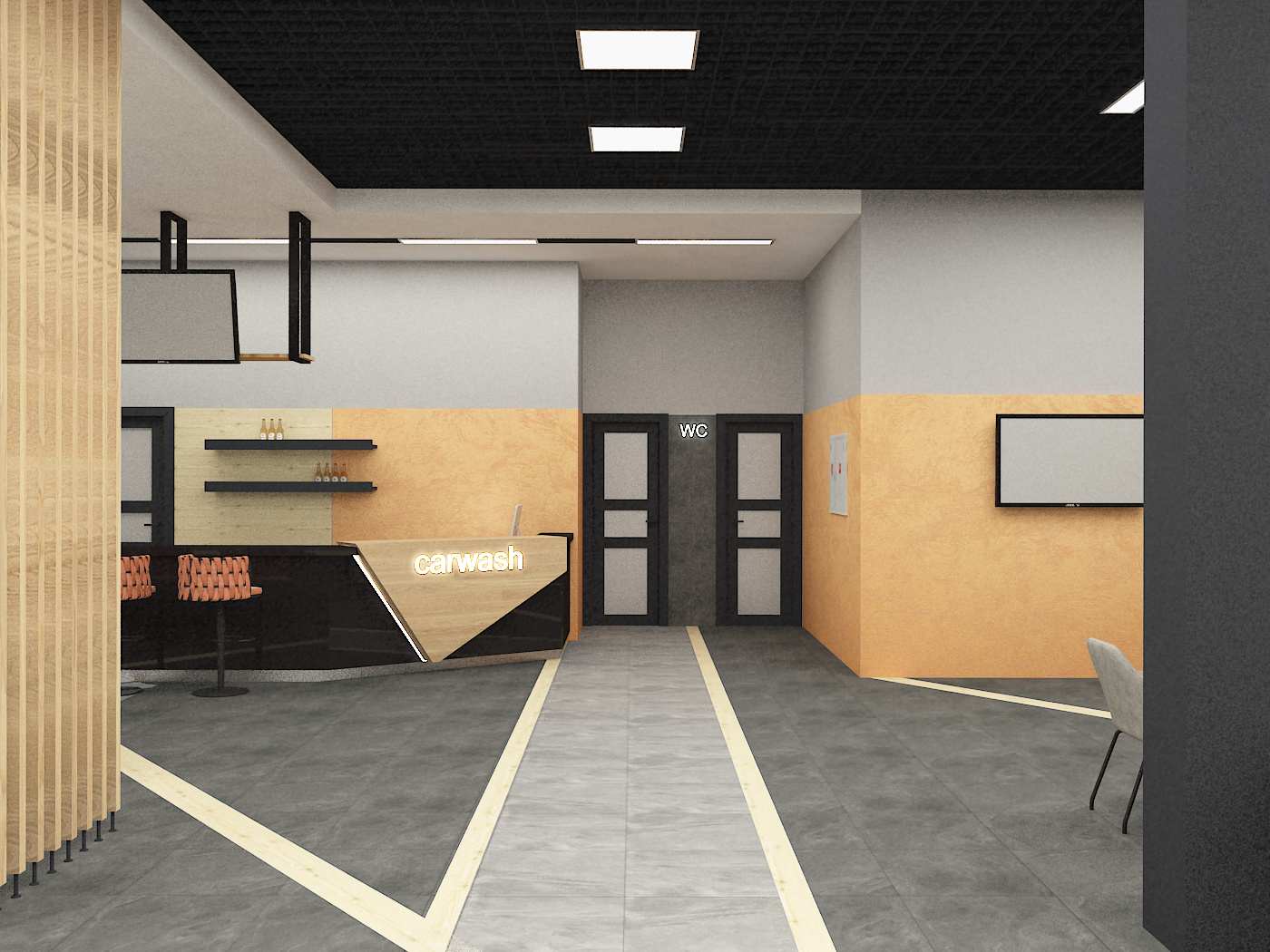 Проект кафе автомойки