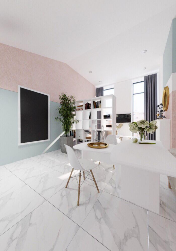 Офис или штаб-квартира, нейтральные цвета или нежные, выбор за вами)