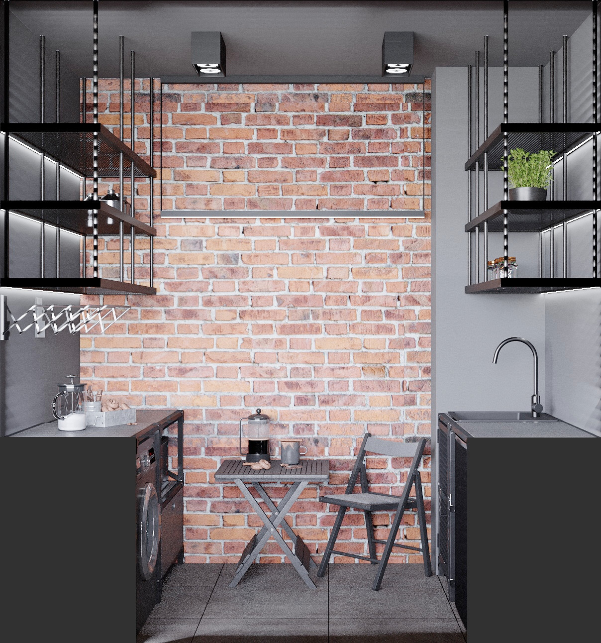 Обложка проекта: Барбершоп 50м2 в стиле Лофт