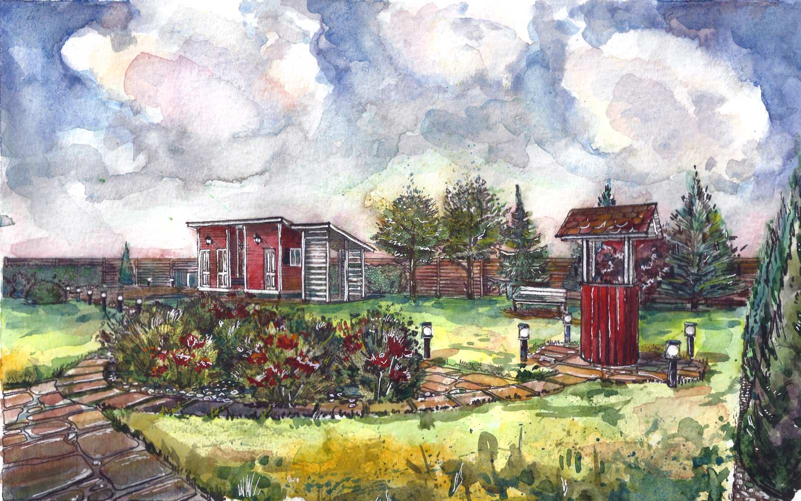 В гостях: Дачный домик 57 кв.м, полный жизни и цвета