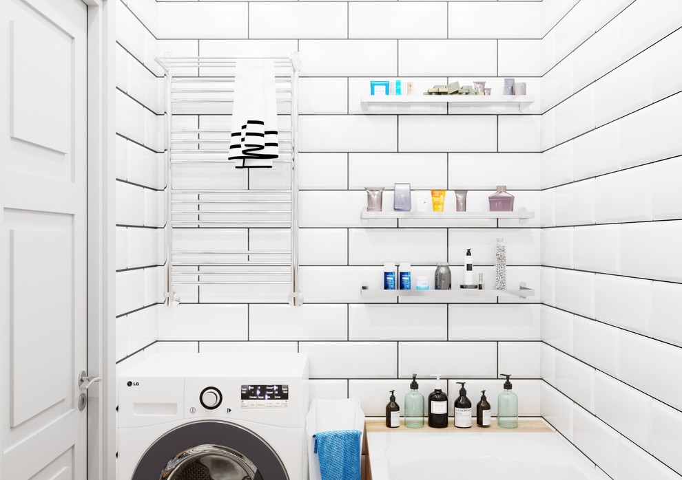 Просторная студия с отдельной спальней в скандинавском стиле