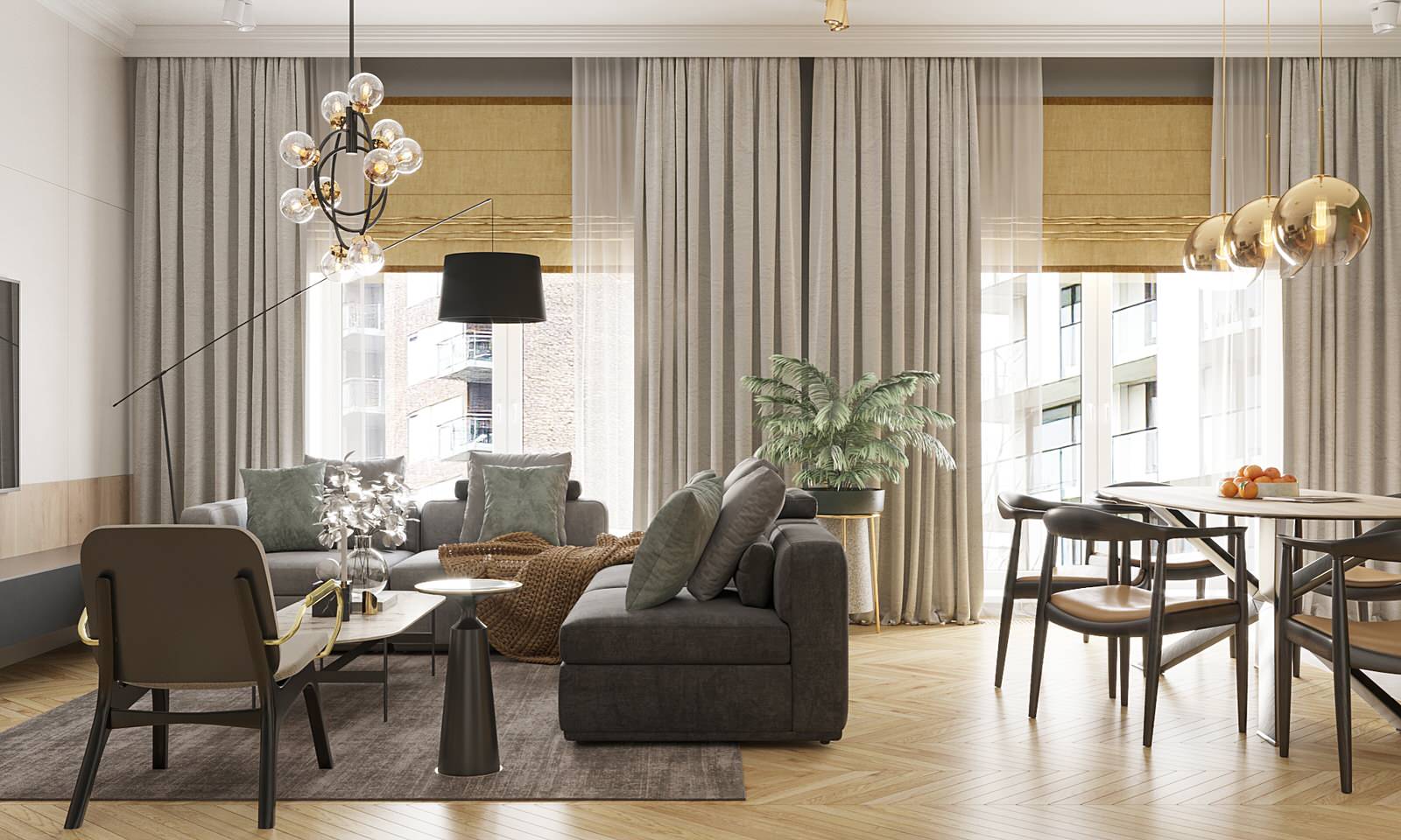 Небольшая квартира в Москве в мужском стиле