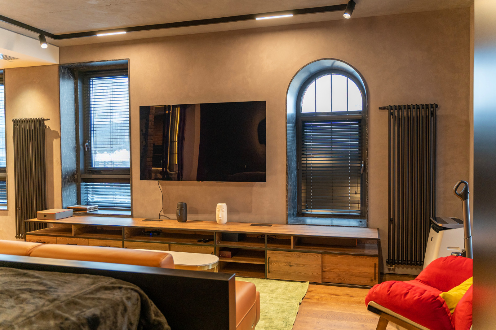 Брутальный интерьер аппартамоентов в ЖК Резиденции Архитекторов