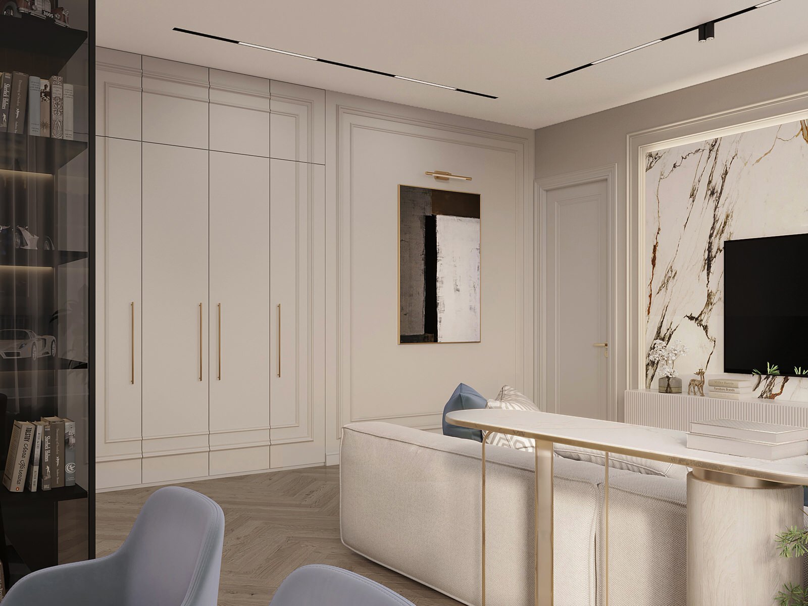 Дизайн-проект жилого дома в ЖК «Сердце Столицы» 80.3 кв.м