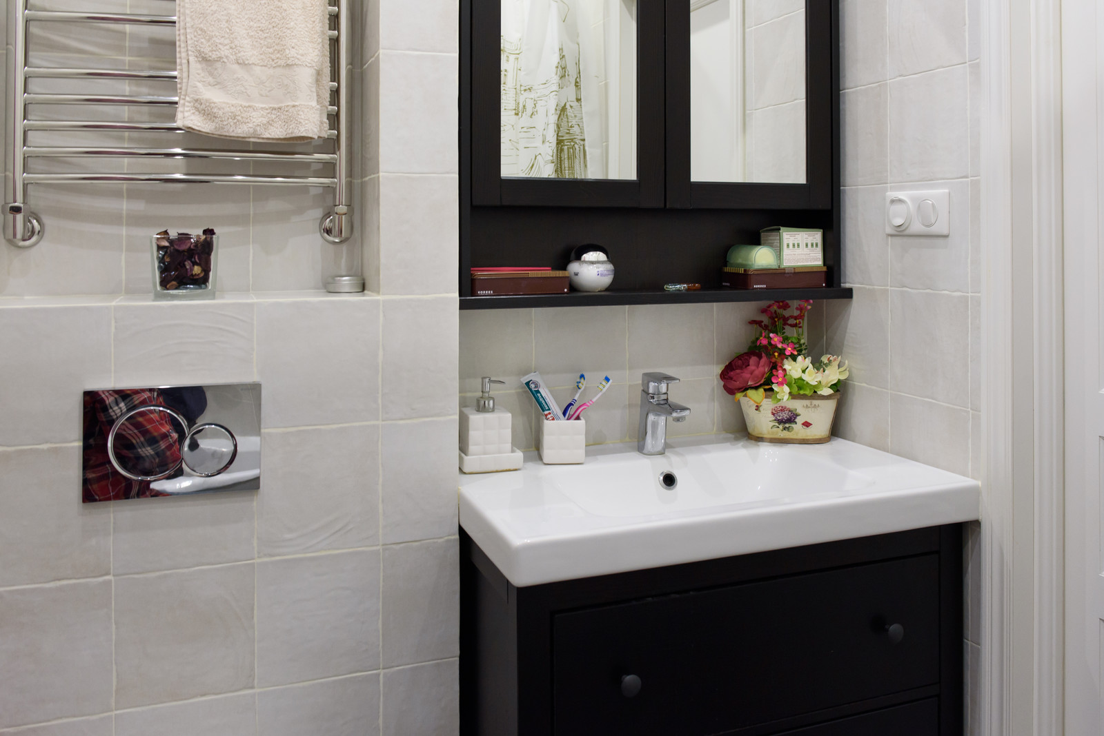 Сливочное настроение. Квартира для молодой семьи на ул. Кастанаевская. Санузел.