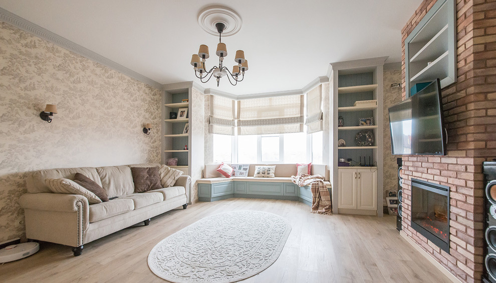 Фото готового интерьера двухуровневой квартиры в Краснодаре