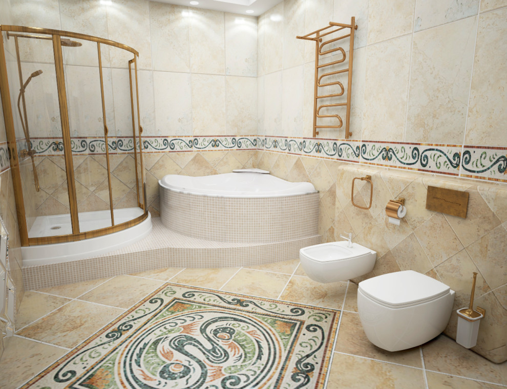 Art-deco mosaic in the bathroom