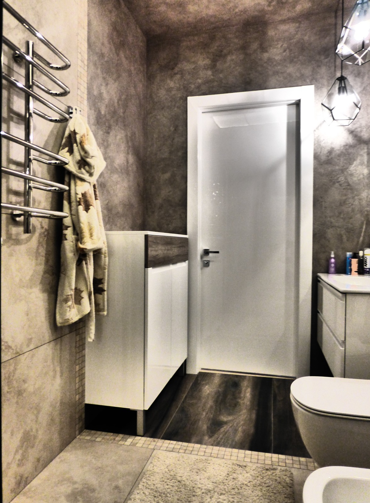 санузел в стиле лофт