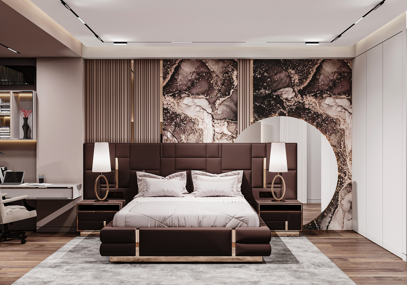 Обложка проекта: Cпальня с рабочим местом