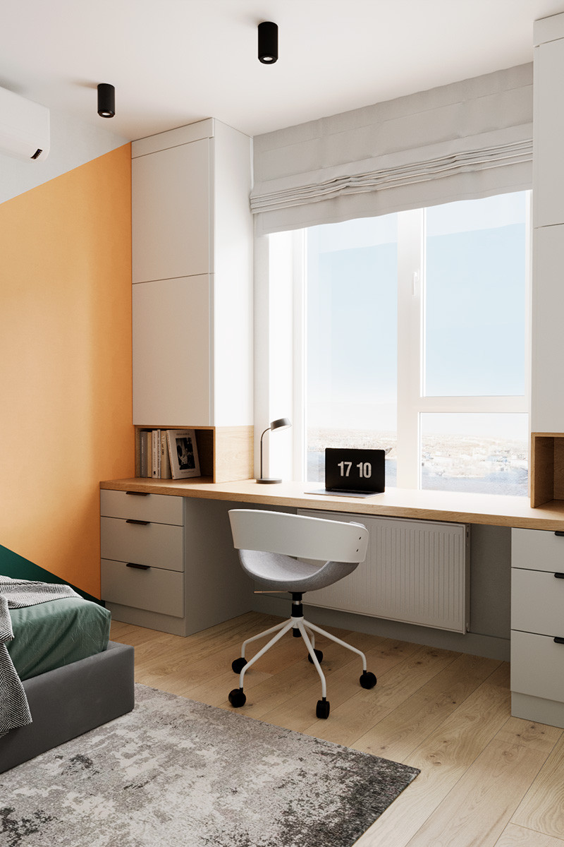 Евро трехкомнатная квартира в современном стиле ЖК Атмосфера