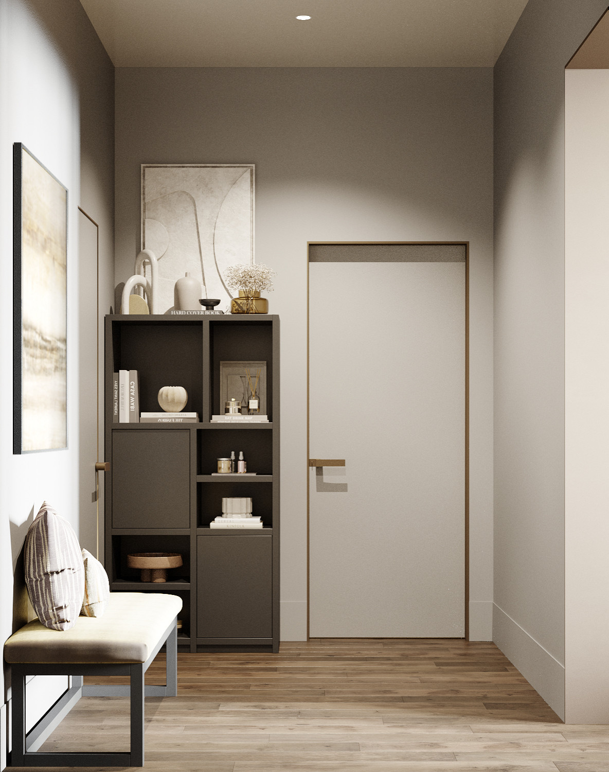 Лаконичный интерьер в элегантных оттенках серого и бежевого