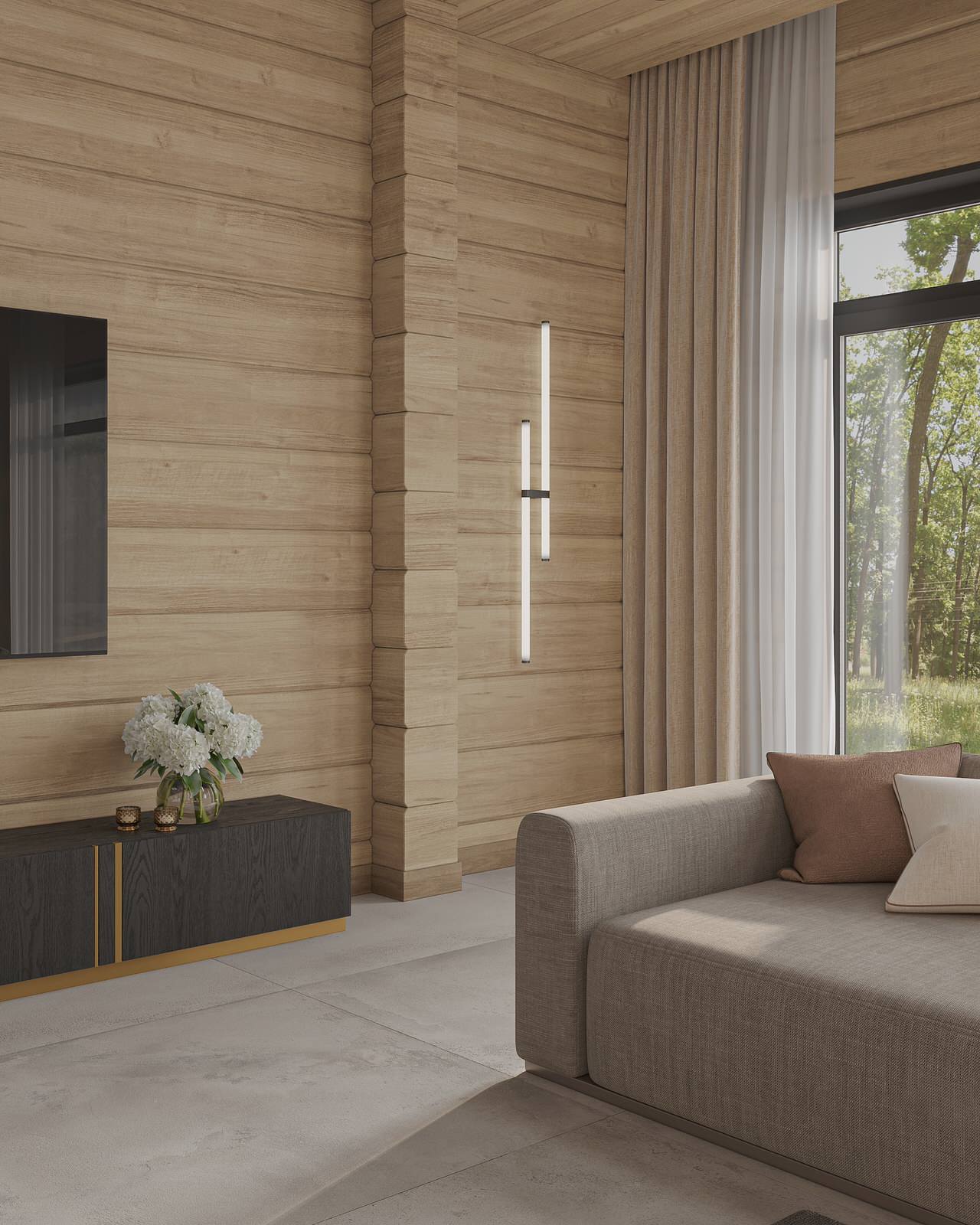 Загородный дом из клееного бруса