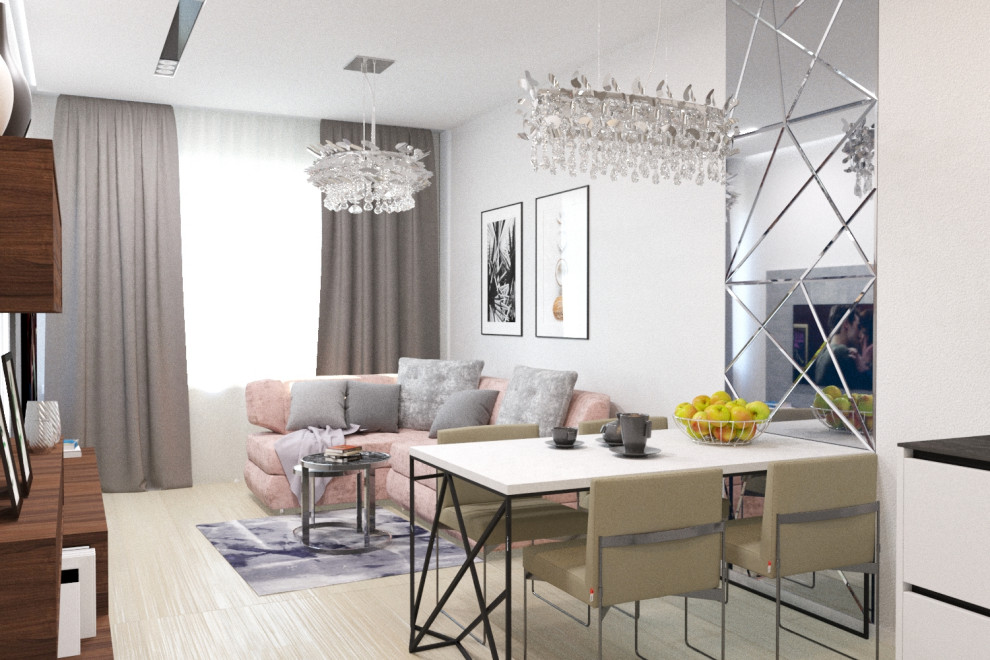 Трехкомнатная квартира в современной эклектике