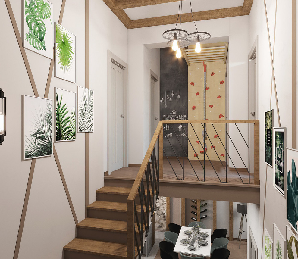 лестничное пространство в КП Алые паруса