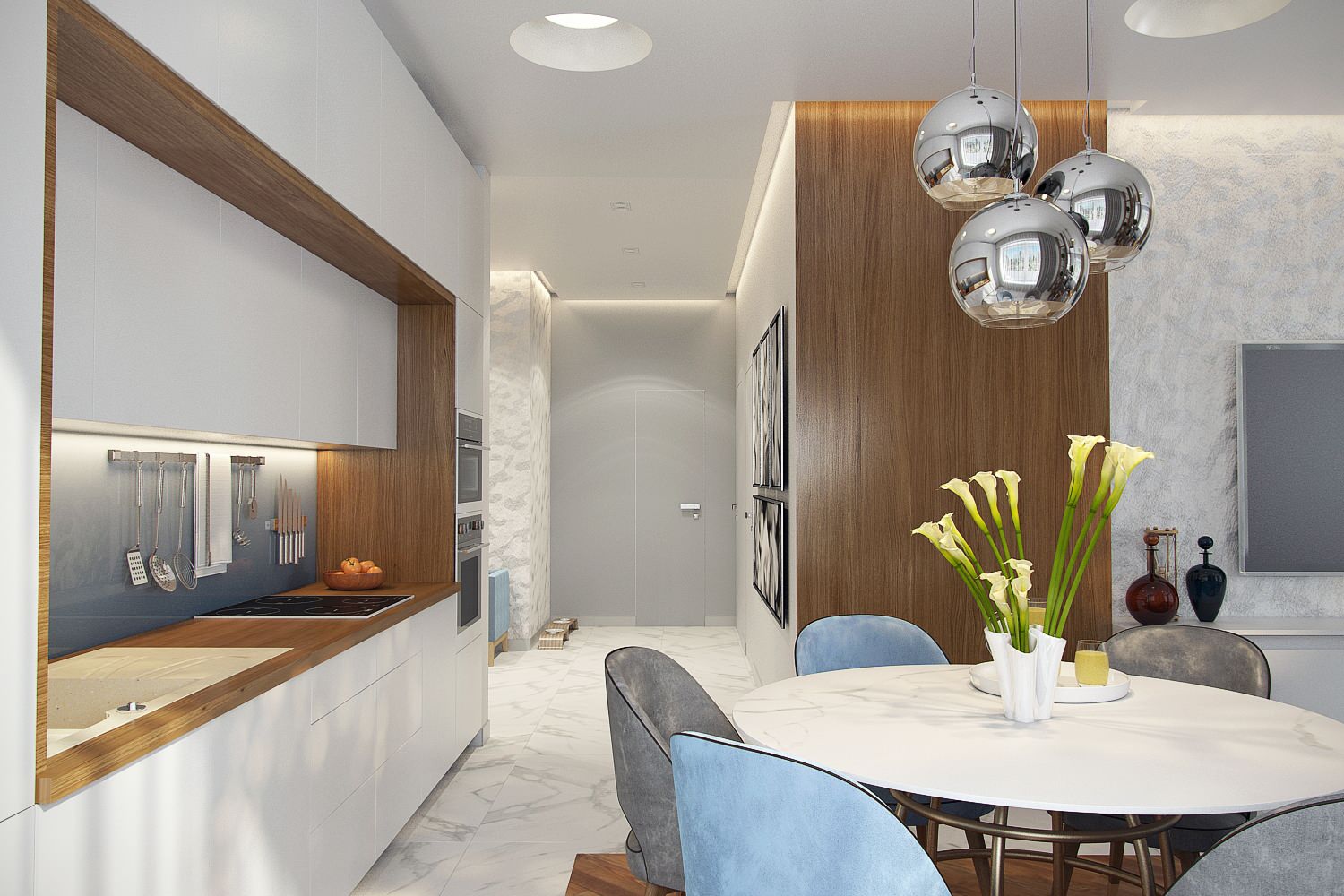 Дизайн-проект квартиры 115 м.кв. Clever Park